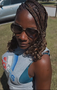 Woman with African braids