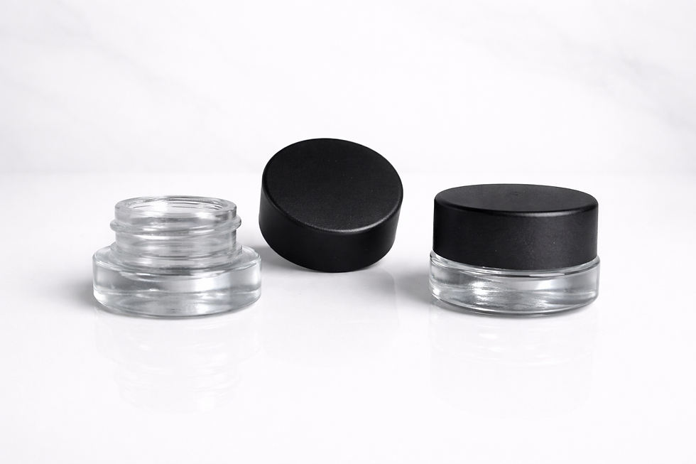 Thumbnail: Rounded 1g Concentrate Jar - Black Lid