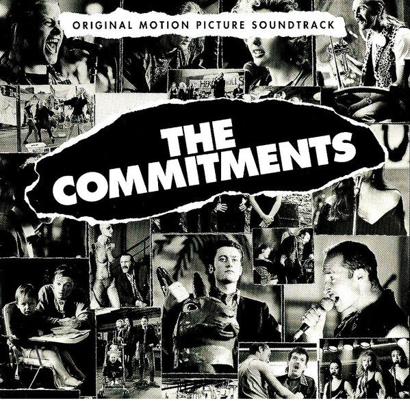 The album cover artwork for the Commitments soundtrack, displaying scenes from the movie.
