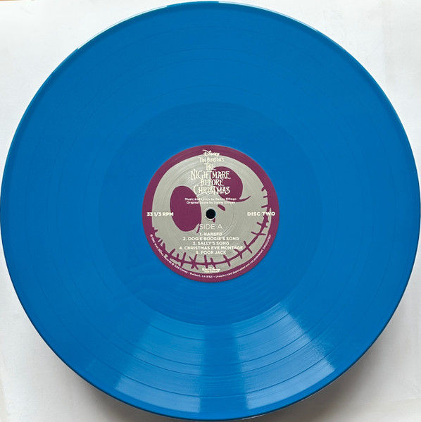 Thumbnail: The aqua coloured vinyl record from the Nightmare before Christmas soundtrack