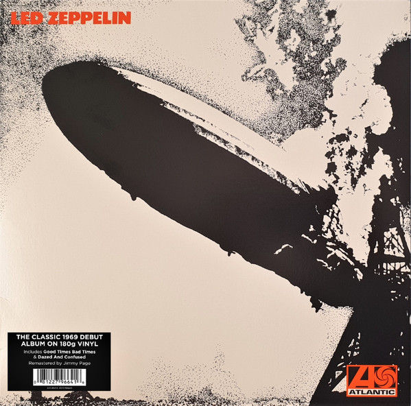 Album cover art for Led Zeppelin's self titled debut LP