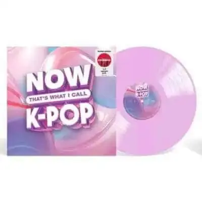 Thumbnail: Album cover artwork for NOW That's What I Call K-Pop with Opaque Pink vinyl protruding from the sleeve