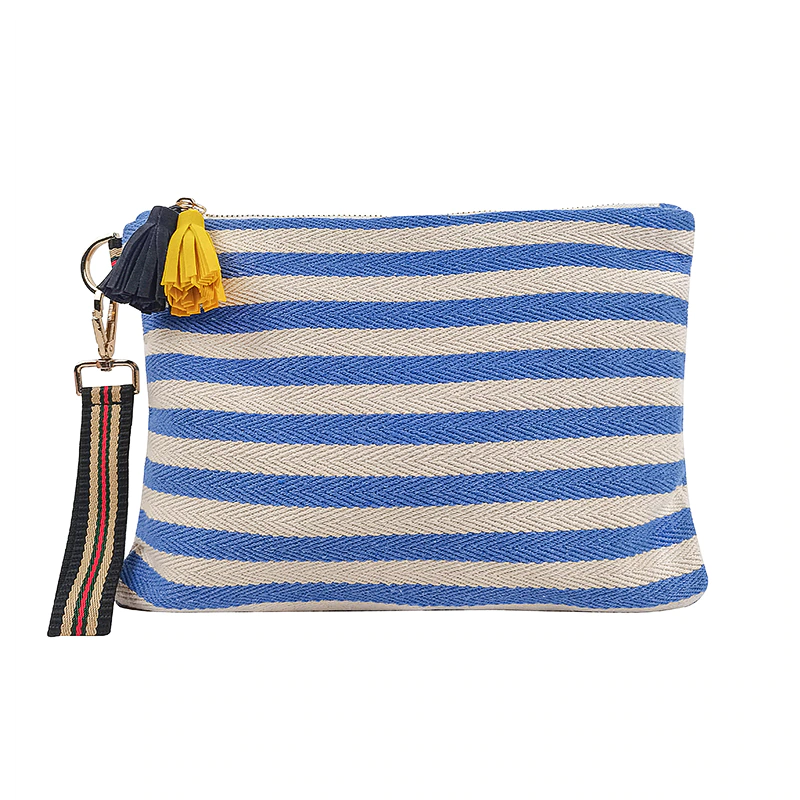 Thumbnail: Striped Makeup Case w/ Tassel
