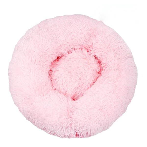Thumbnail: Luxury Long Plush Donut Dog Bed 
