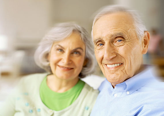 Elderly Couple Smiling