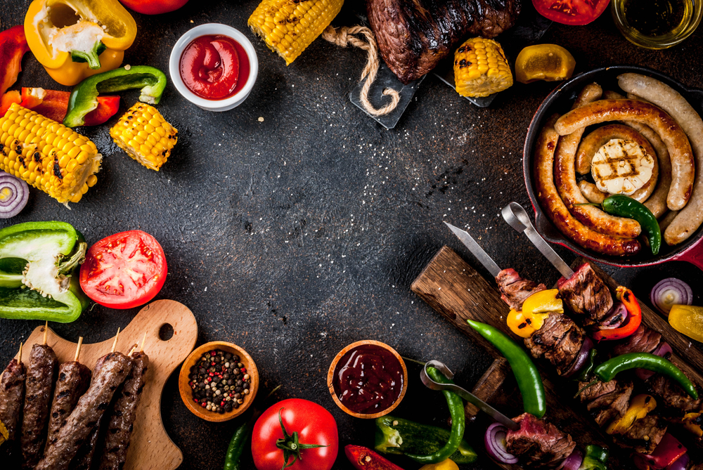 Arranged Food and Objects