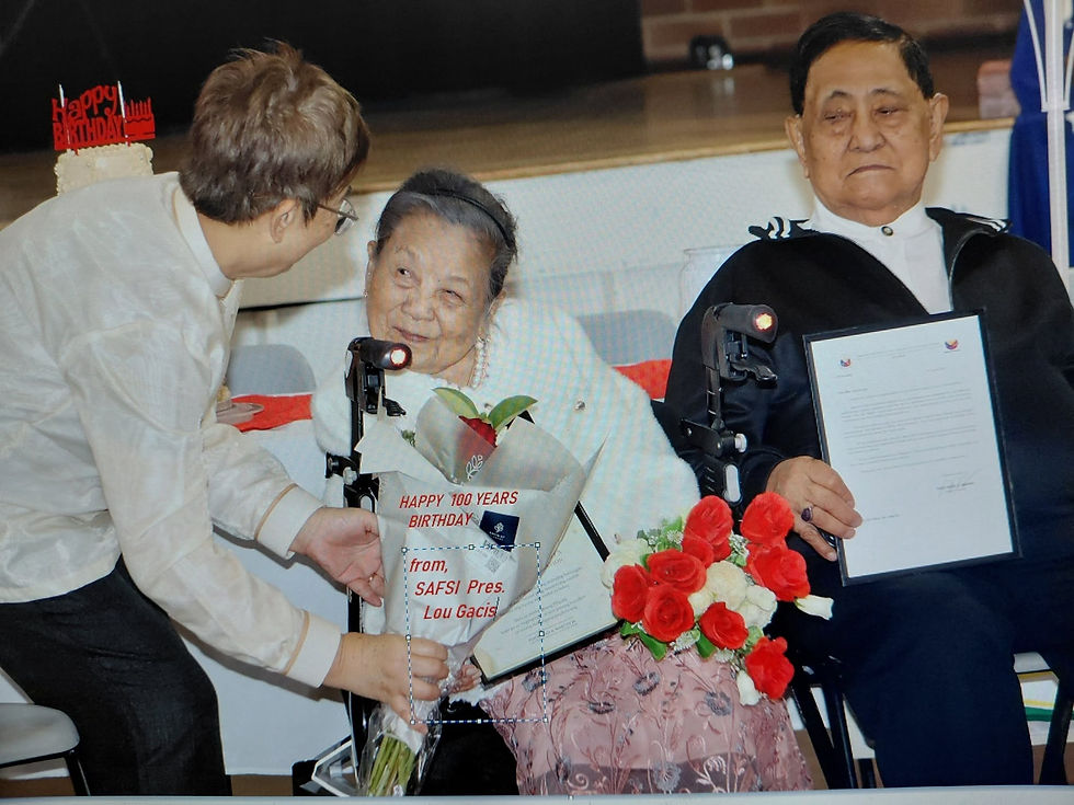 L-R Pres Lou Gacis, Nanay Viring, husband Carmelito