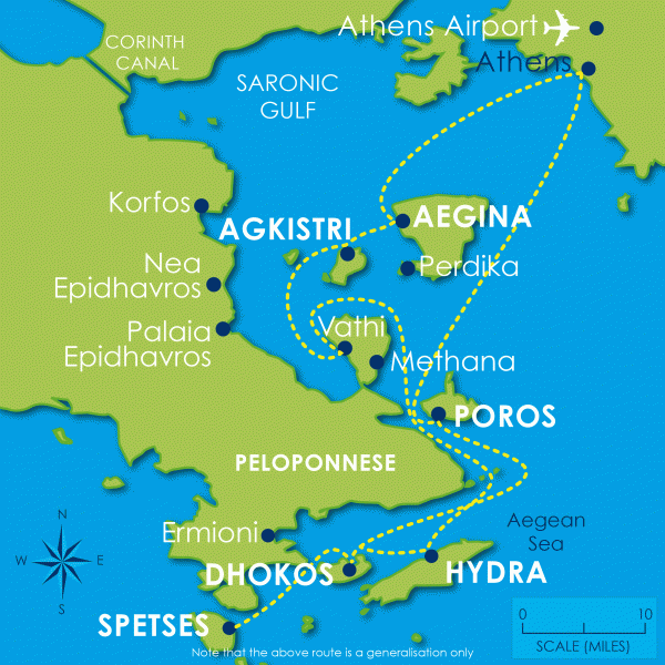 Mapa Grecji gdzie pływamy