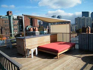 Boston Roof top triangular shade with su