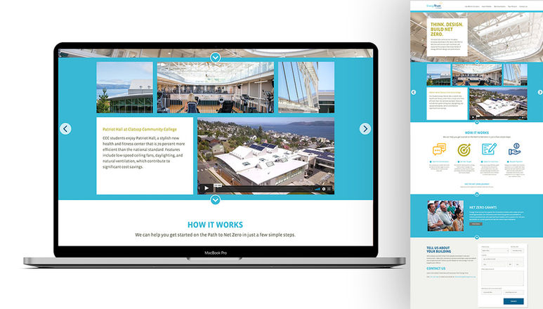Path to Net Zero website user interface, video and photo shoot and marketing collateral