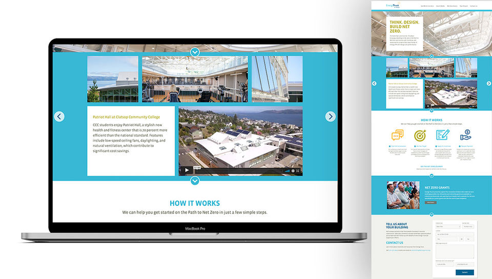 Path to Net Zero website user interface, video and photo shoot and marketing collateral