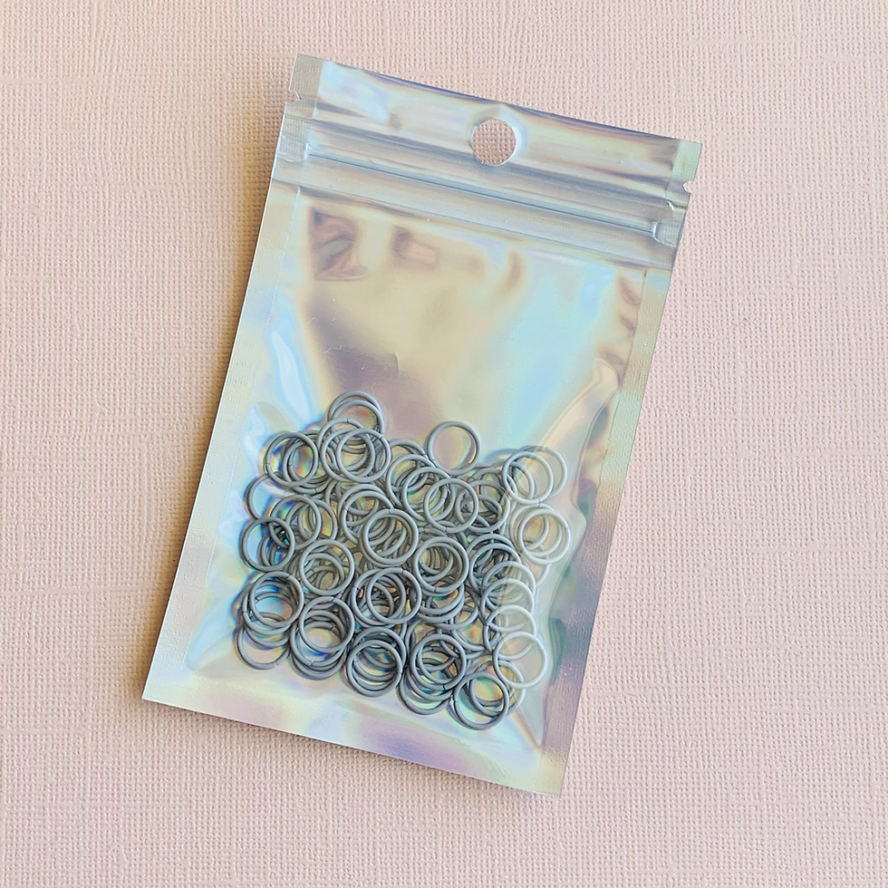 Thumbnail: DOLPHIN GREY - 10mm Jump Ring - 50 pairs
