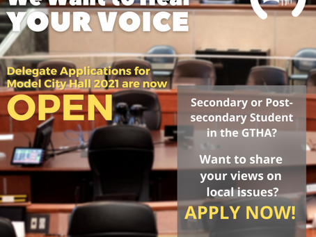 Model City Hall 2021: We Want to Hear Youth Voice on Local Issues!