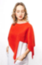"Nordic Star" Poncho (orange)