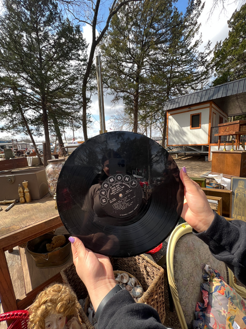 An old hat on sale from a vendor at First Monday.