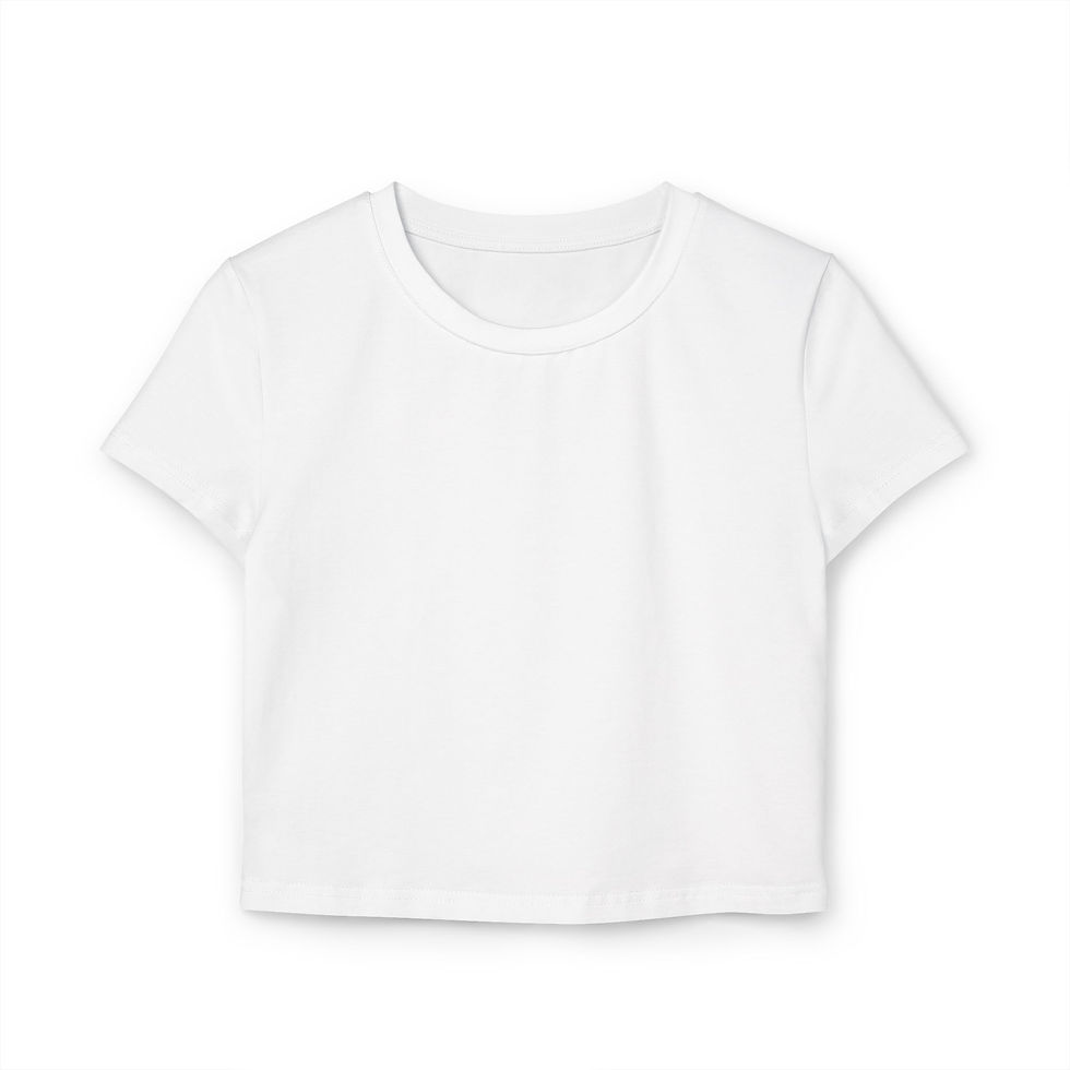 Thumbnail: Black and White Wings Women's Baby Tee