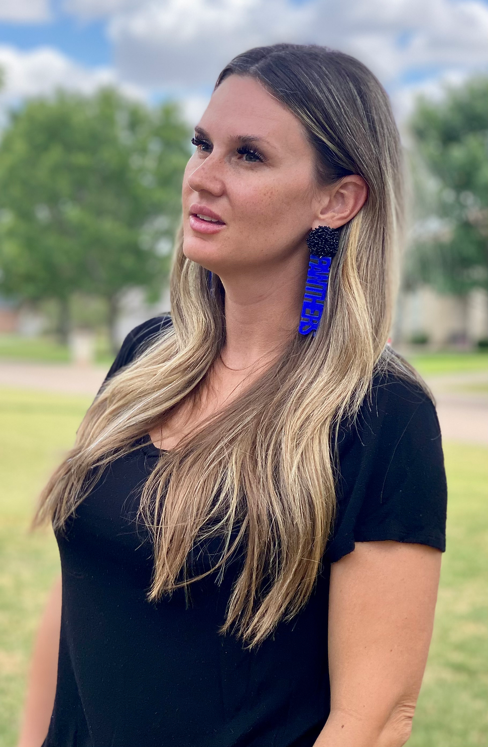 Thumbnail: Lightweight Team Spirit Acrylic Earrings