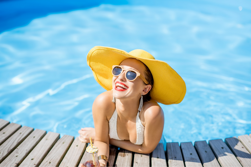Bouées, piscine, jeux d'été
