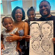 a black family gets a caricature in Destin,. FL