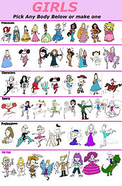 girls themed body board