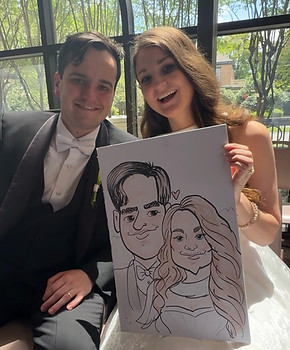 Caricatures as wedding entertainment in pensacola beach florida