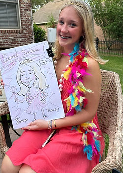 sweet 16 party caricatures