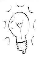 a shining light bulb