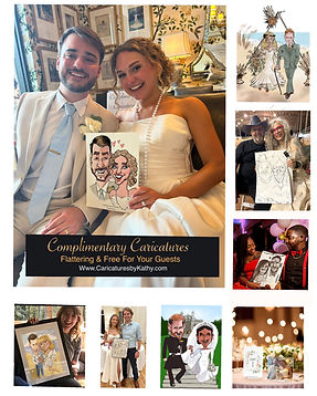 Wedding caricature collage
