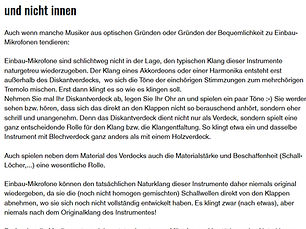 Weshalb ein Mikrofon auf das Instrument gehört