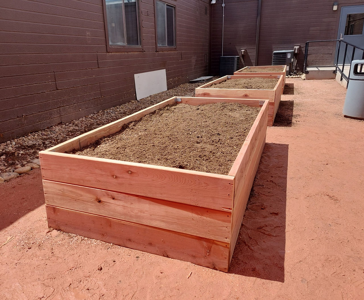 Three front garden beds