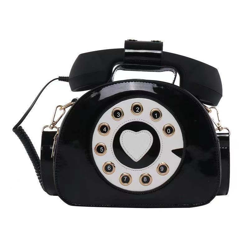 Retro telephone bag BK