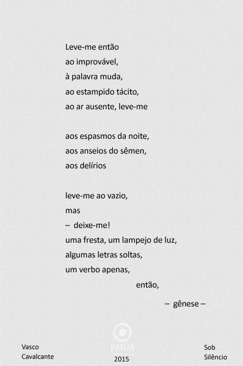 Poema do livro "Sob Silêncio"