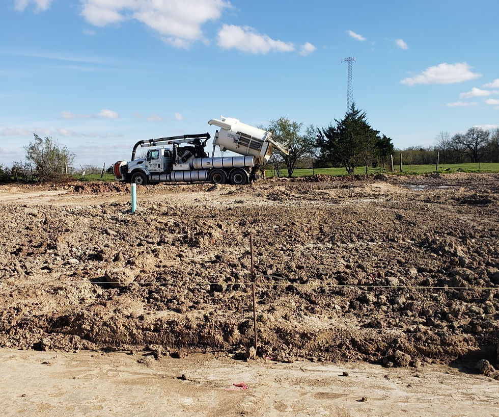 Dirt work on construction site