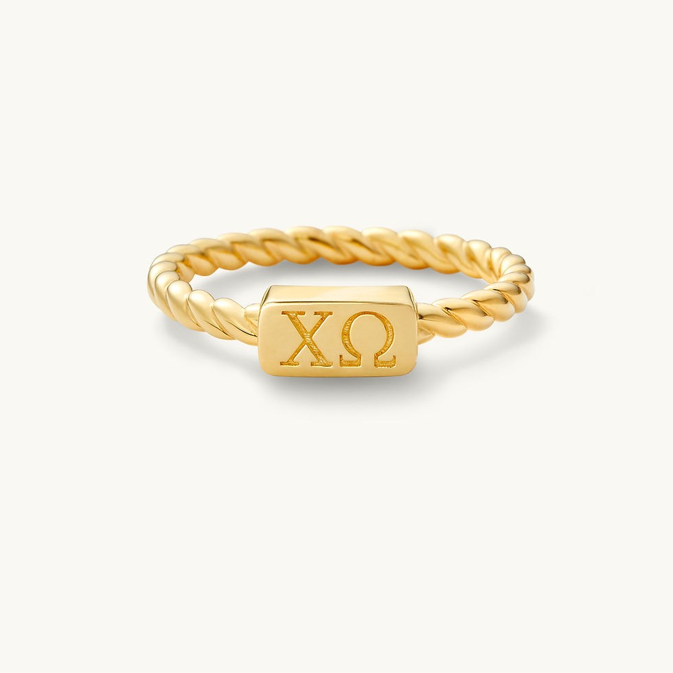 Chi Omega Twist Ring