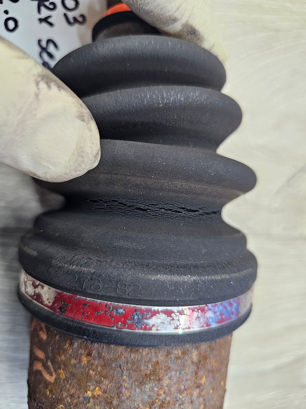 Thumbnail: 2002-2005 subaru wrx sedan 2.0 M/T right passenger rear axle shaft 28421FE121