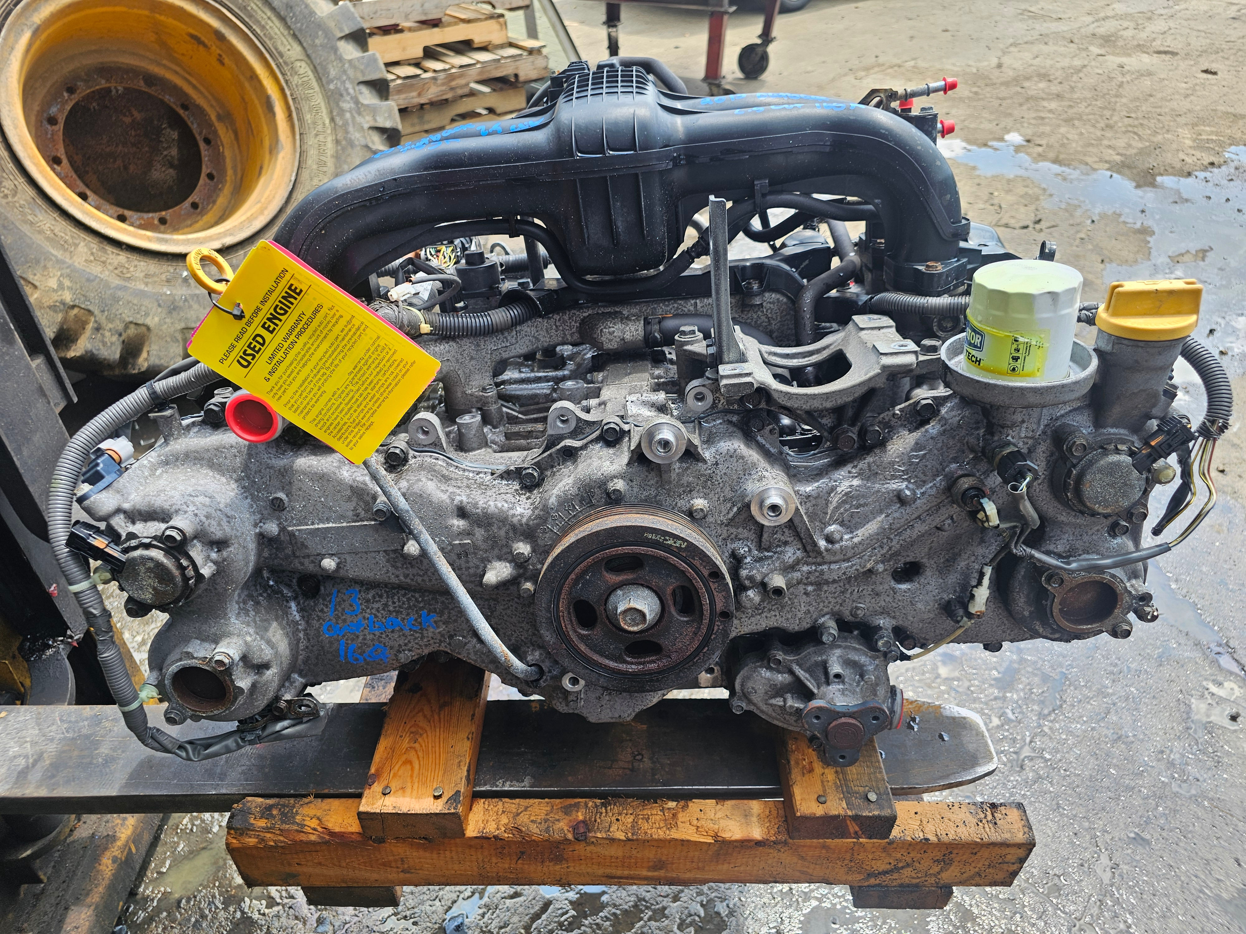 13-14 Subaru Legacy outback 2.5 a/t engine Longblock 10100BV670 165k