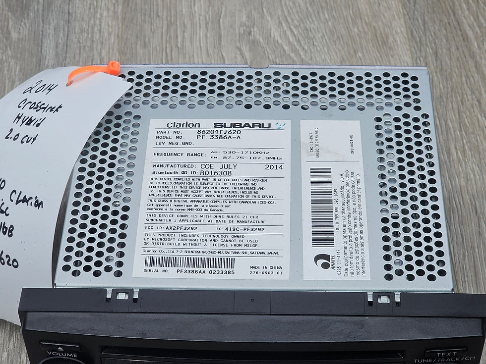 Thumbnail: 2013-2014 subaru crosstrek hybrid 2.0 a/t radio  86201FJ620