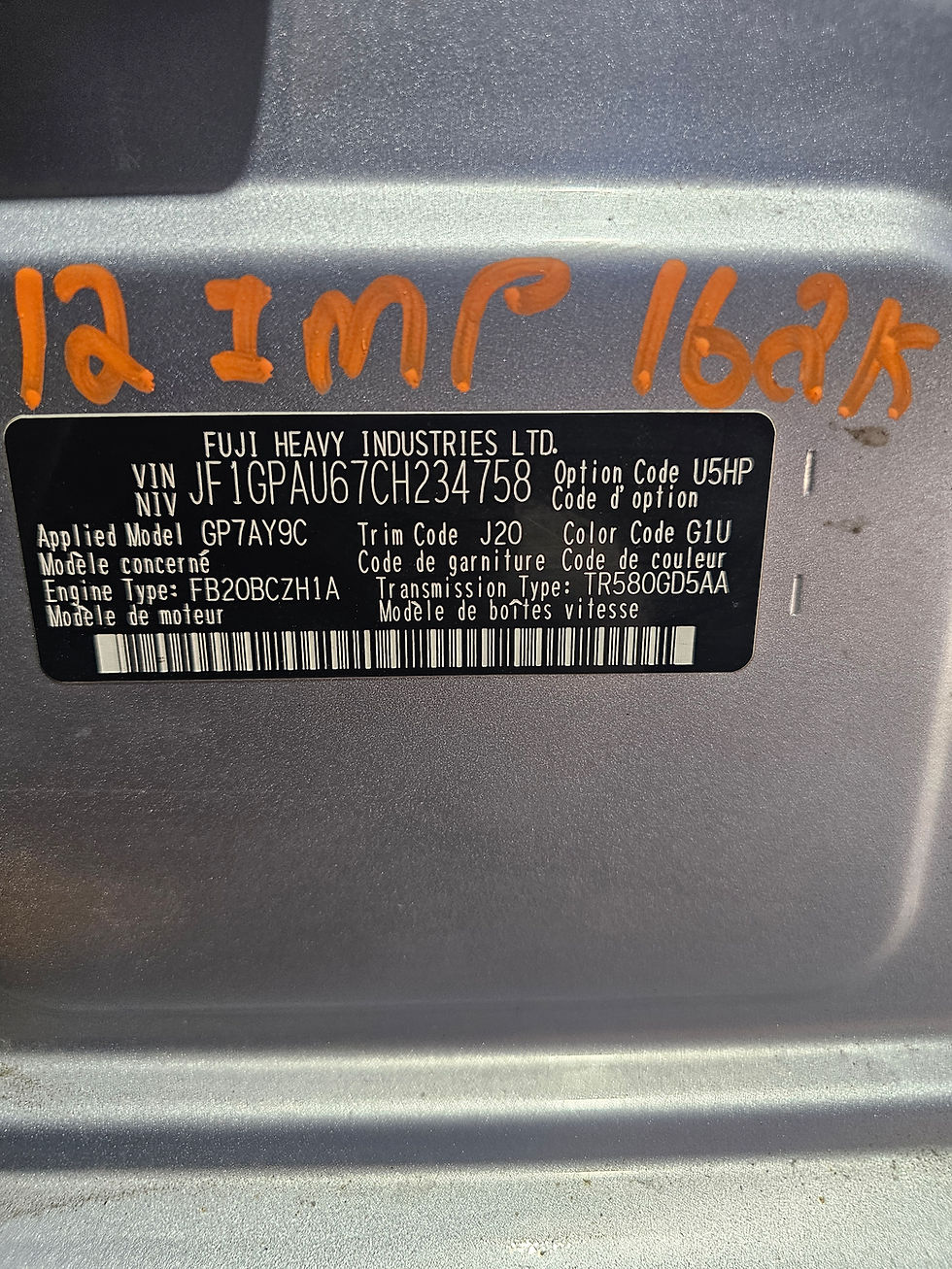Thumbnail: 2012-2014 Subaru impreza 2.0 A/T engine Longblock 10100BU630 162k
