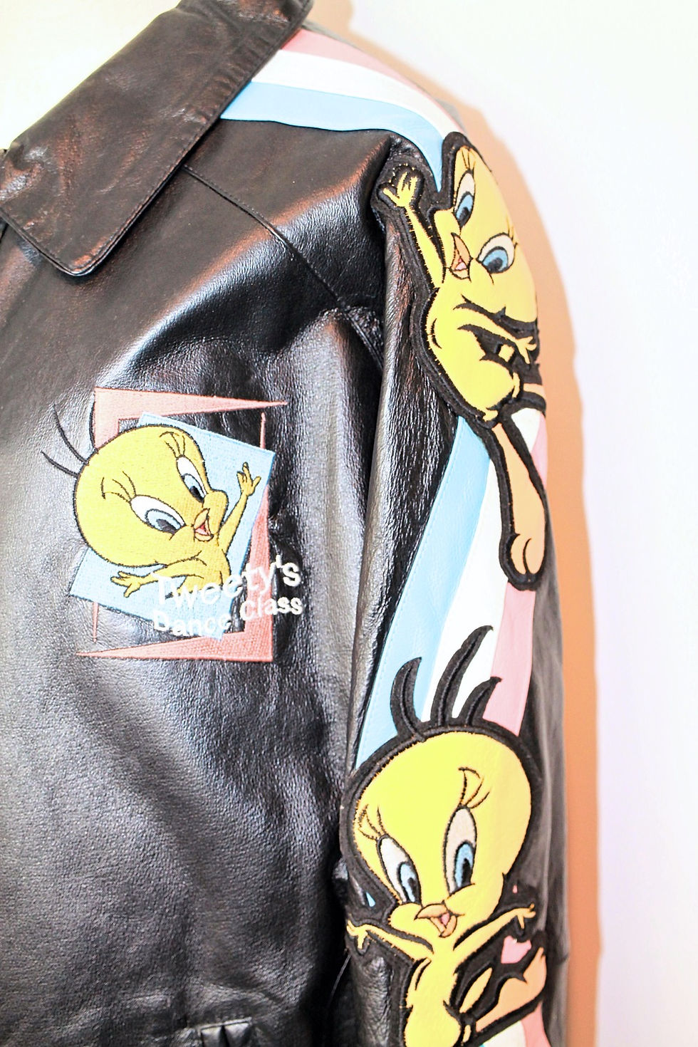 Thumbnail: Vintage Leather Looney Tunes Tweety Bird Leather Jacket Size (2X)