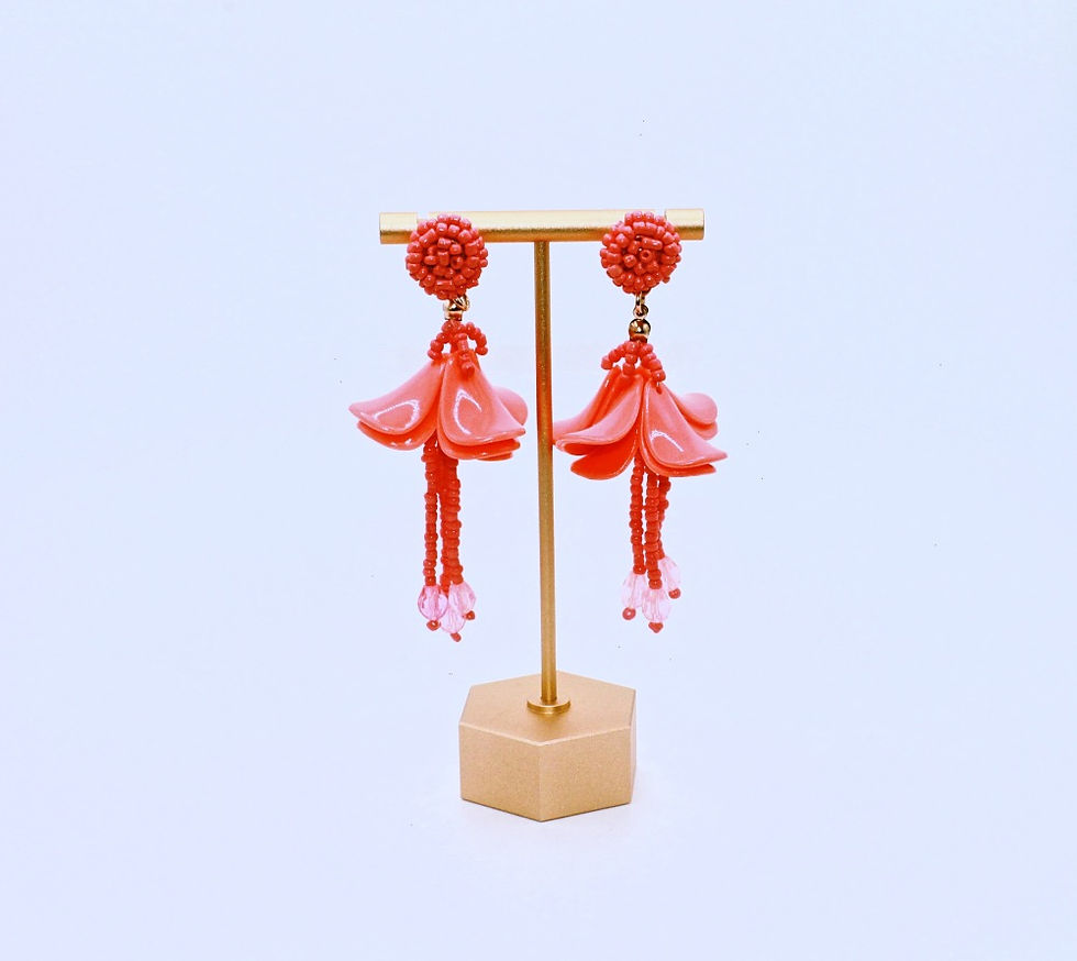 Coral Statement Earrings