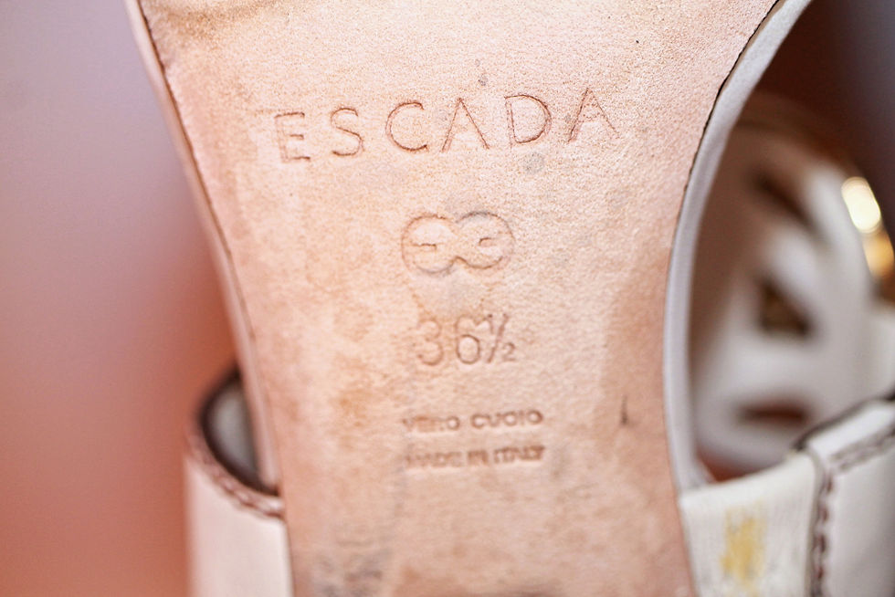 Thumbnail: Escada Ornate Brass Buckle Heels Size (36.5)