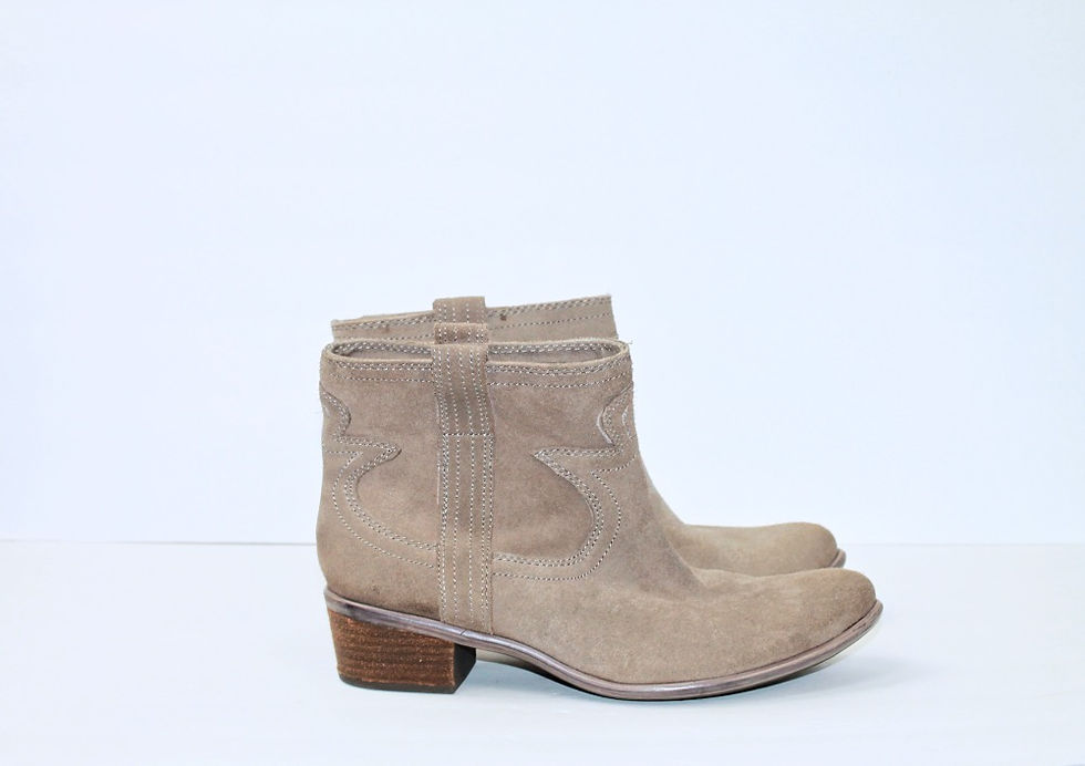 Thumbnail: Lucky Brand Western Taupe Booties Size (9)
