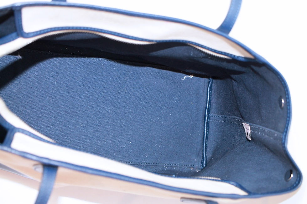 Thumbnail: Kate Spade Cream and Navy Patent Purse