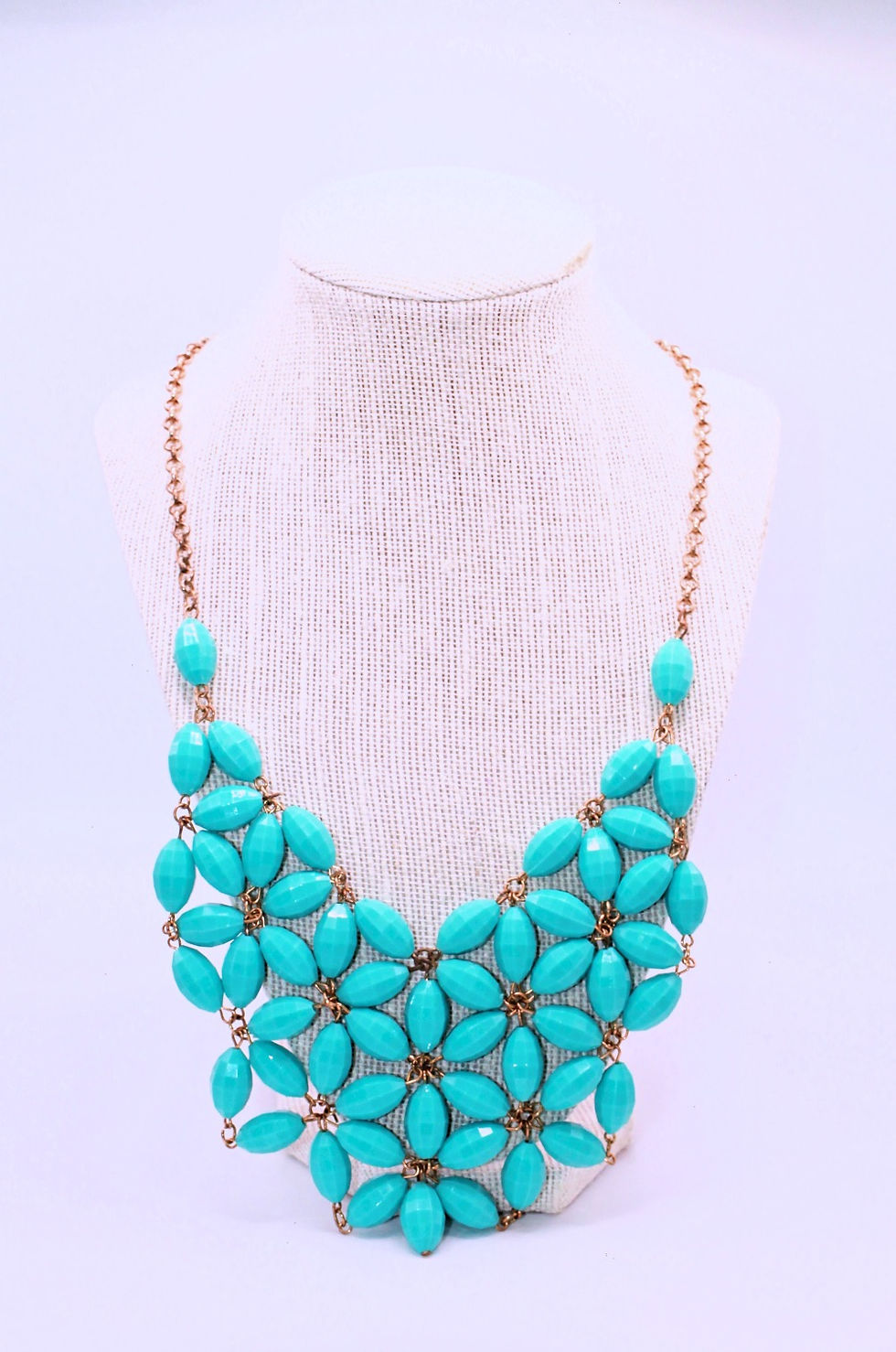 Thumbnail: Turquoise and Gold Statement Necklace