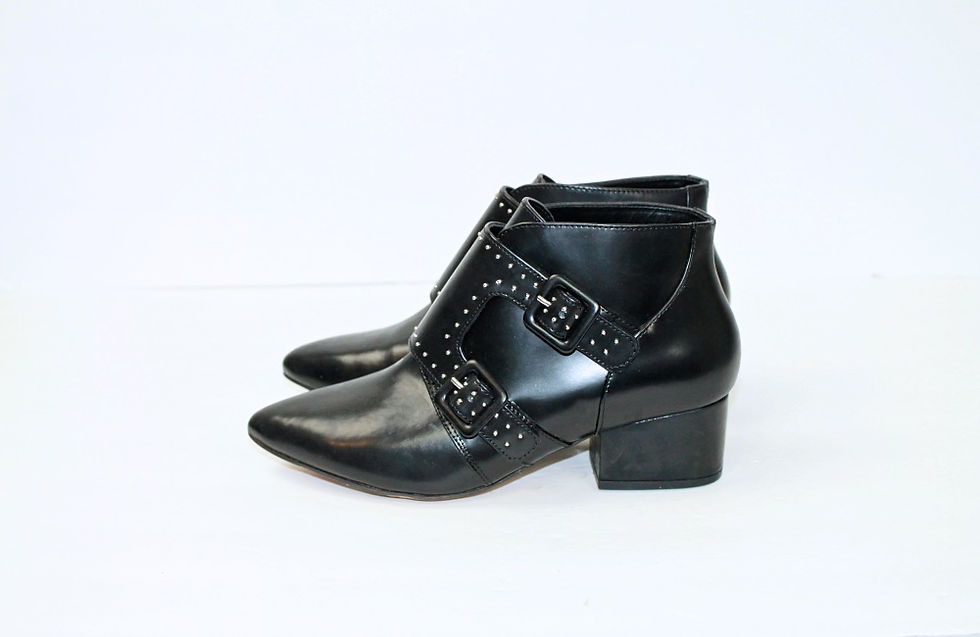Thumbnail: French Connection Leather Ankle Boots Size (6.5)