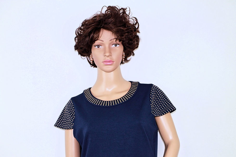 Thumbnail: Michael Kors Navy Cap Sleeve Dress (L)