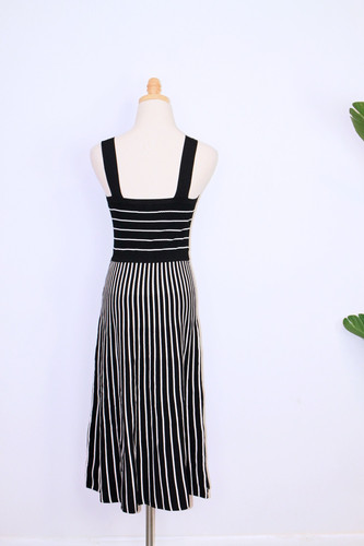 banana republic black and white striped dress 10 main image 0