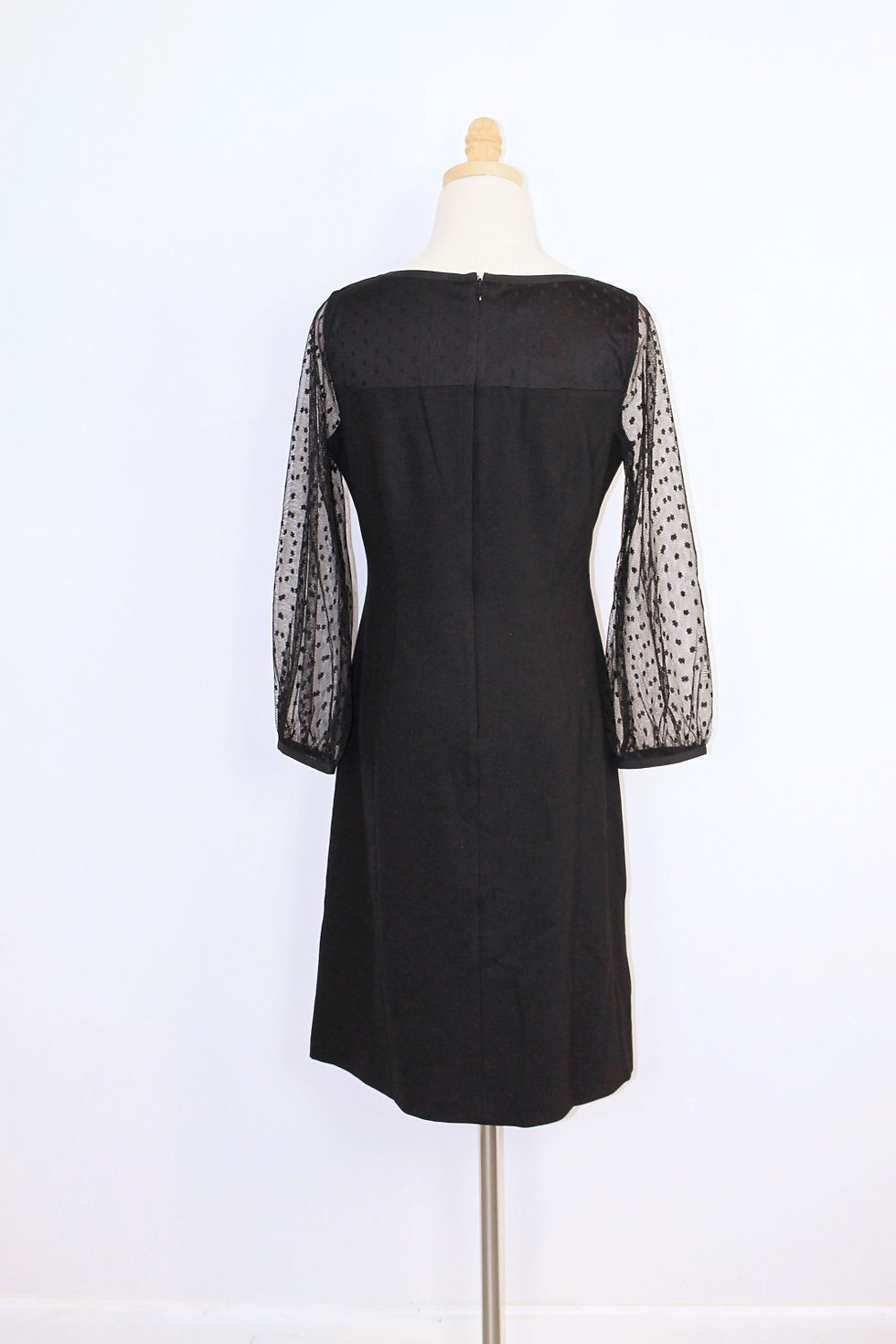 Thumbnail: Talbots Ponte Mesh Dot Shift Dress Size (6)