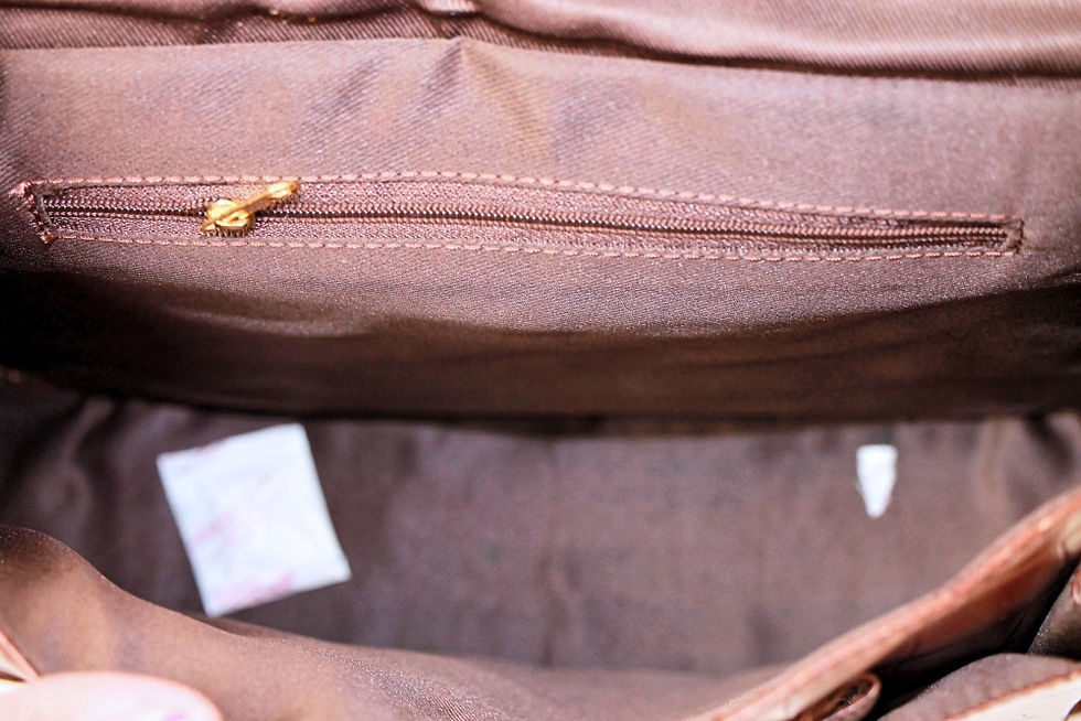 Thumbnail: Chocolate Faux Crocodile Handbag