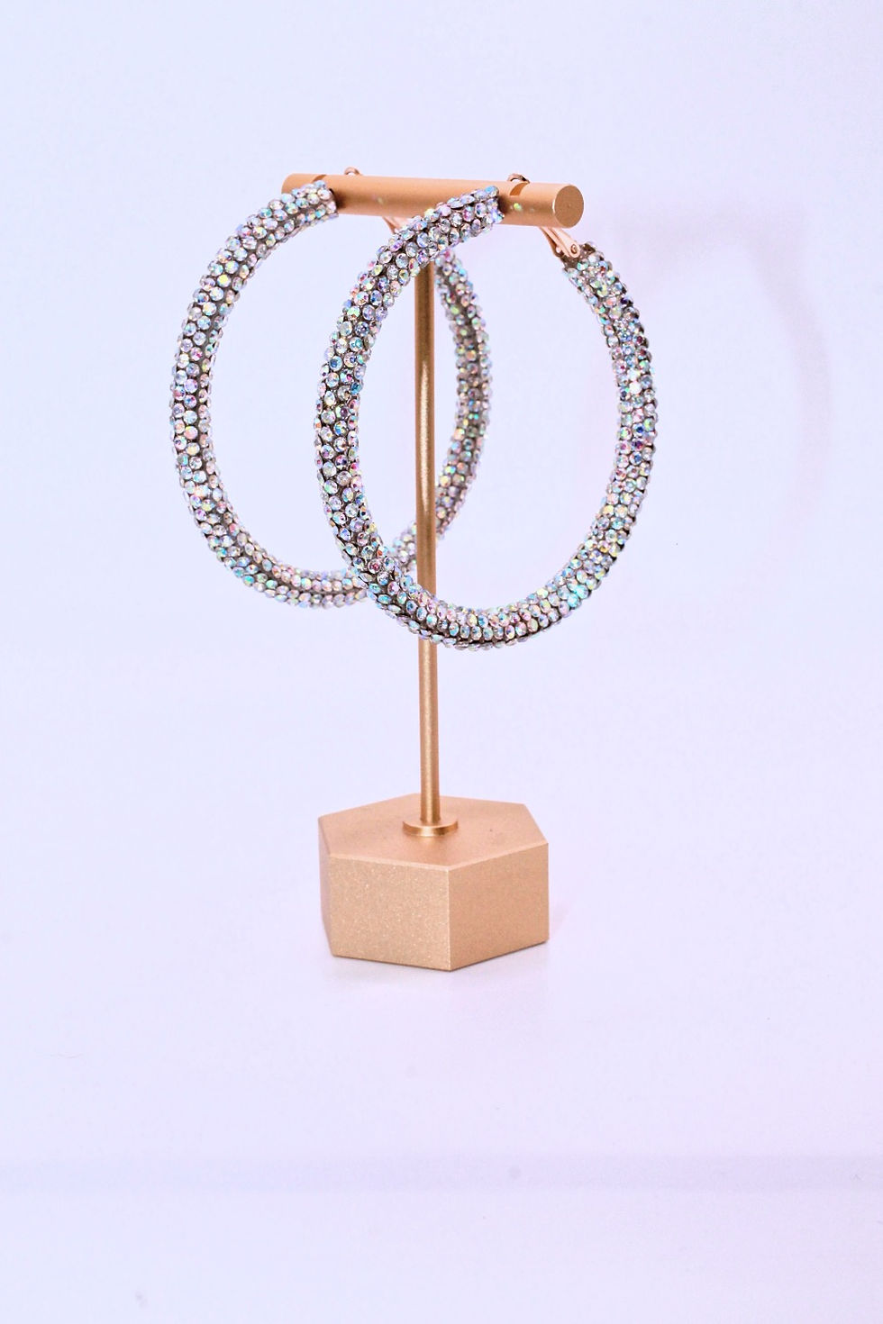 Rhinestone Hoop Earrings